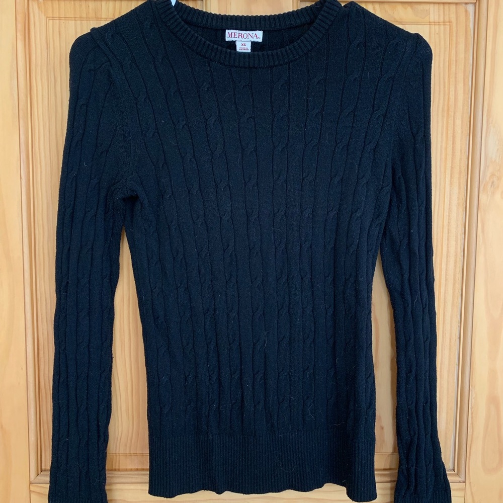 Black knit sweater